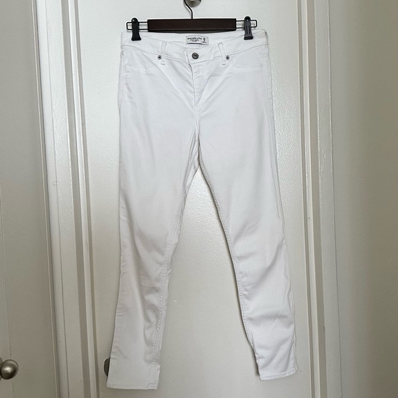 Abercrombie & Fitch White Jean Legging Mid Rise - Picture 3 of 5